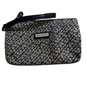 Tommy Hilfiger Black and Gray Wristlet
